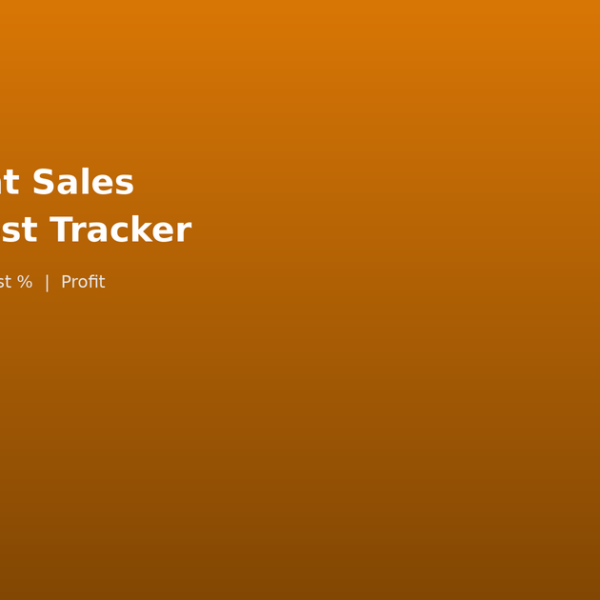 Restaurant Daily Sales & Food Cost Tracker